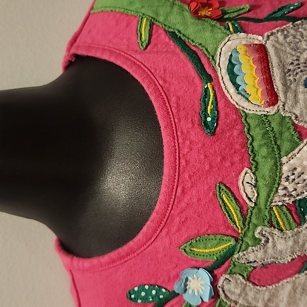 Mini Boden Pink Koala Bear Applique Short Sleeve Tshirt 8-9Y - Picture 3 of 10